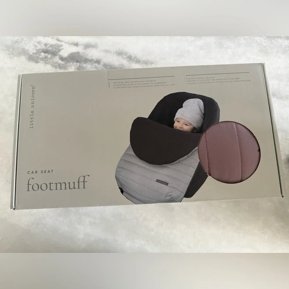 Little Unicorn Car Seat Mauve Pink Footmuff • NIB • w/ Cover - Picture 3 of 12